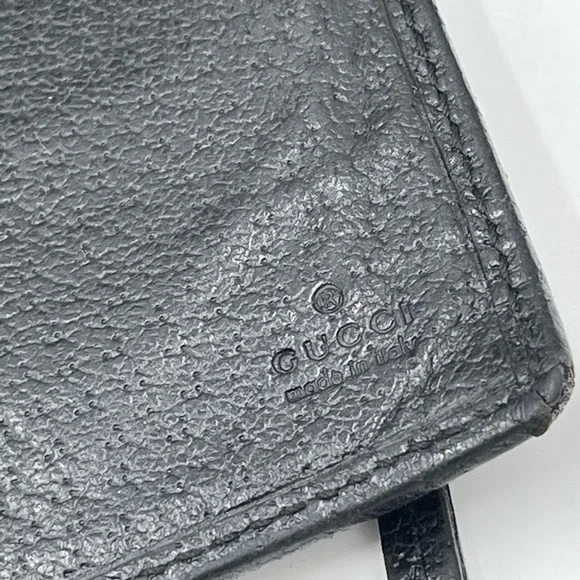 SOLD!!! GUCCI Vintage GG Web Black Canvas and Leather Heritage Collection Wallet - Picture 11 of 14